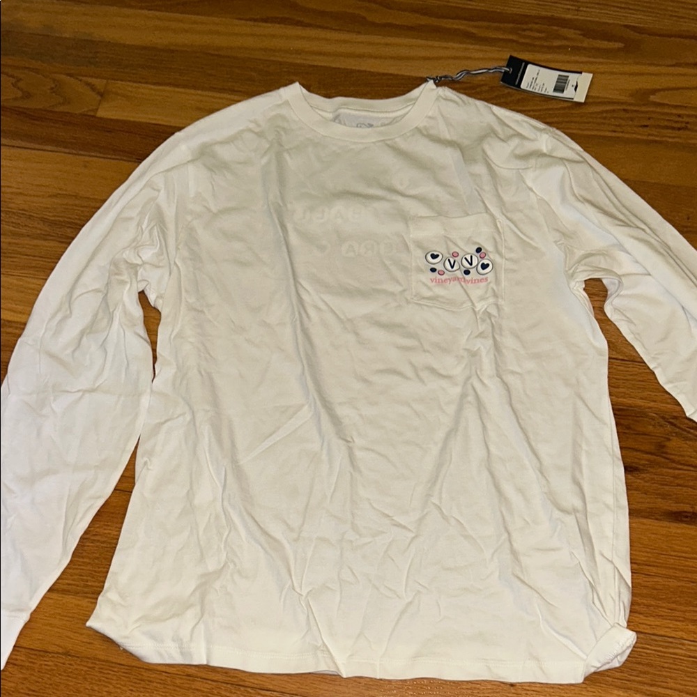 Vineyard Vines White Long Sleeve Tee Casual Comfort